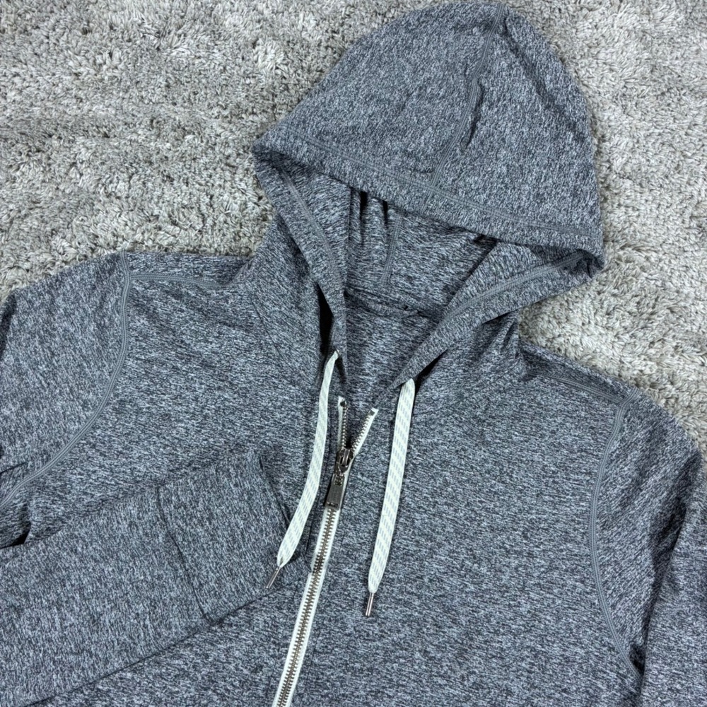 Vuori Womens Medium Full Zip Hoodie Gray Heather Performance Stretch Jacket